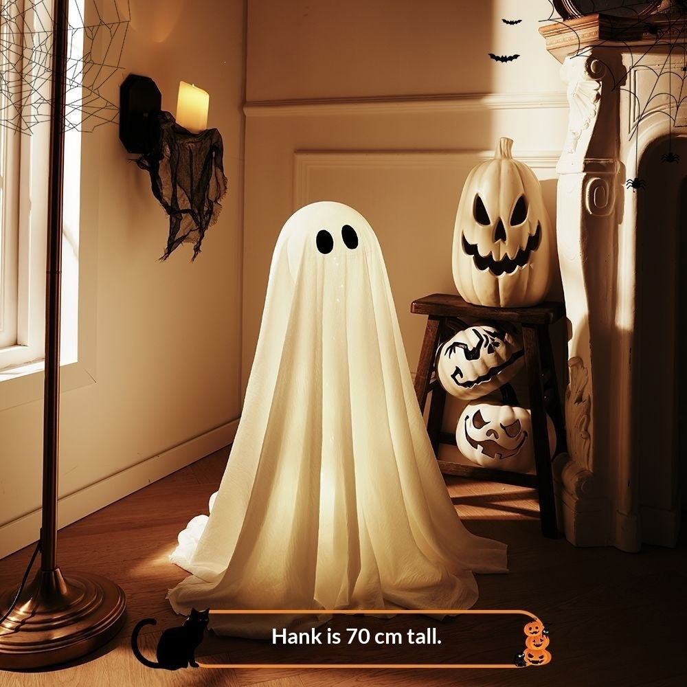 Halloween Pumpkin Lantern Ghost Decoration Prop — detail