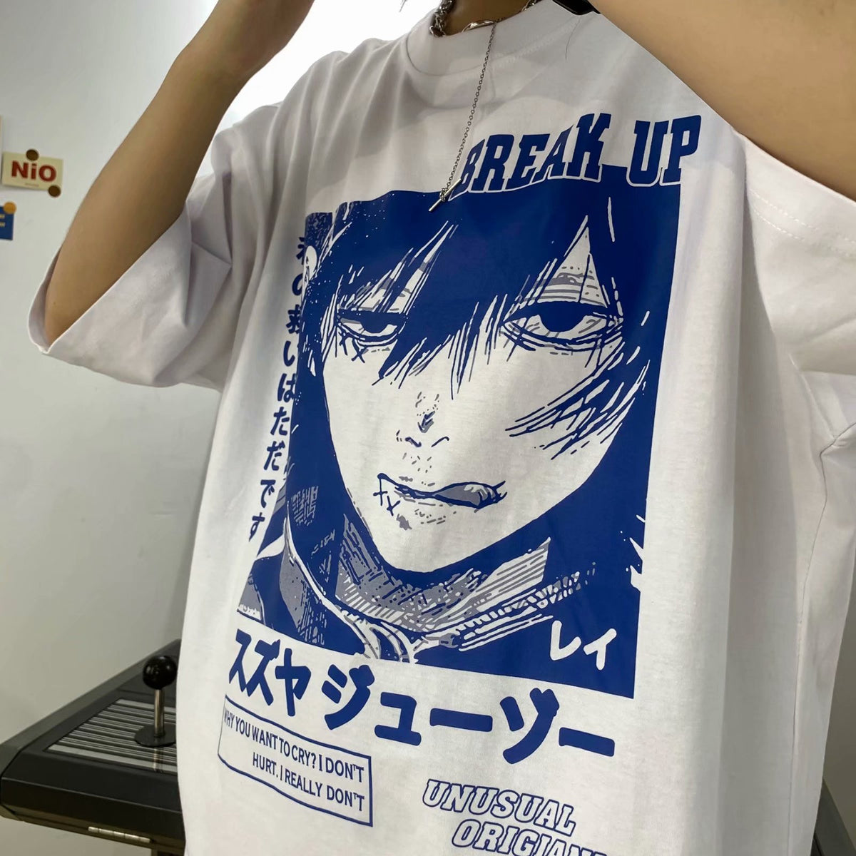 Two-dimensional Short-sleeved Anime Printed Salt T-shirt Loose — detail
