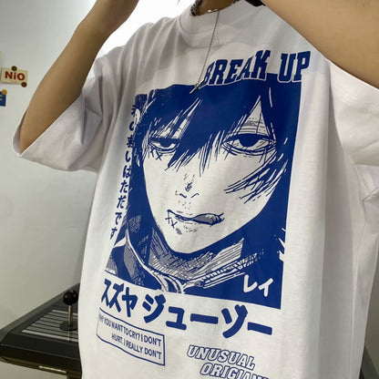 Two-dimensional Short-sleeved Anime Printed Salt T-shirt Loose — detail