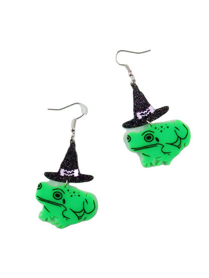 Halloween Acrylic Print Earrings Wizard Hat | Magic Stories