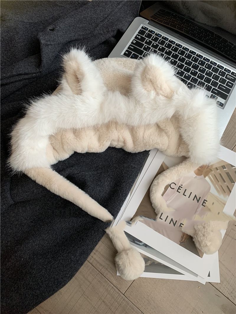 Cute Fox Ears Plush Hat For Women | Magic Stories