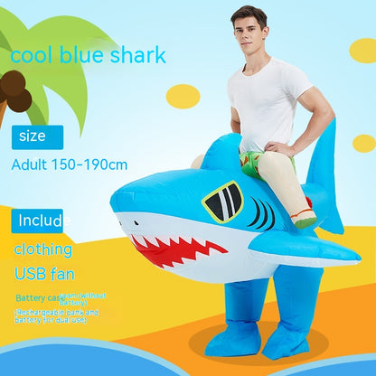 Halloween Children Dinosaur Inflatable Costume — side view