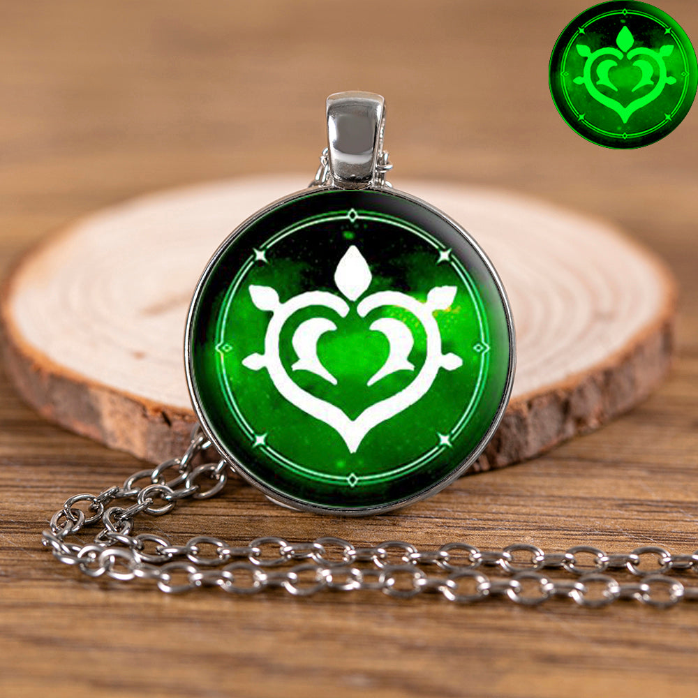 Genshin Impact Glow In The Dark Necklace Glass Pendant Luminous Necklaces — packaging