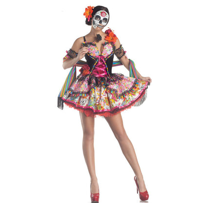 Halloween Spiritual Love Costume Performance Costume Role Play Demon Vampire Stage Wear — back view