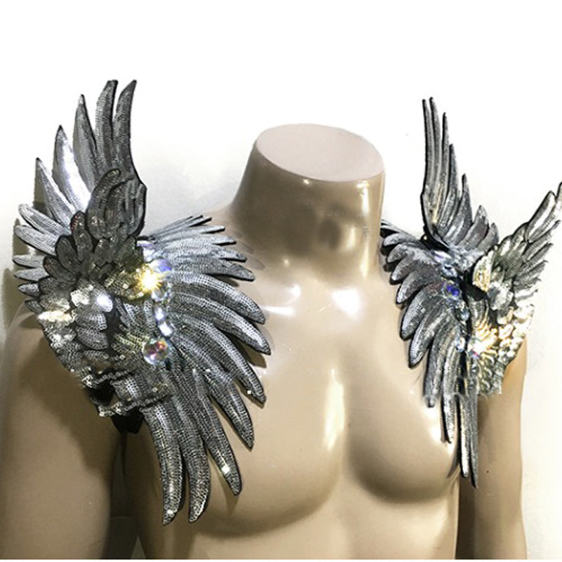 New Super Glitter Wings Sexy Costume Accessories — side view