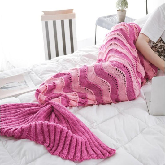 Winter Warm Knitted Mermaid Tail Blanket | Magic Stories