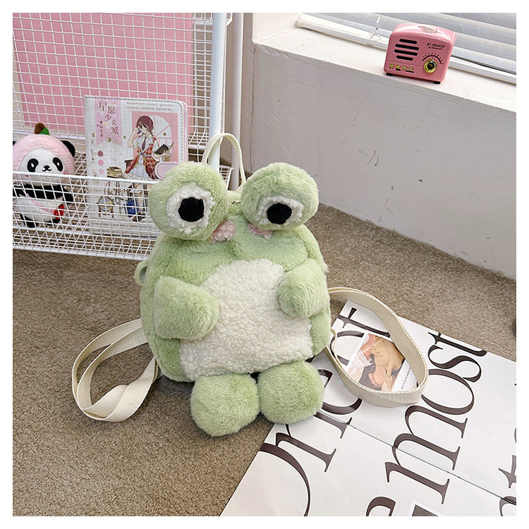 Soft And Adorable Frog Doll Plush Bag — packaging