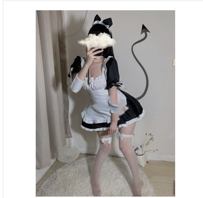 Two Dimensional Dome Girl Maid Outfit Sexy Pajamas — in use