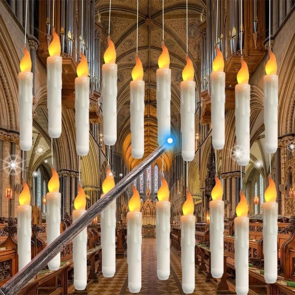Halloween Floating LED Candles with Magic Wand — side view