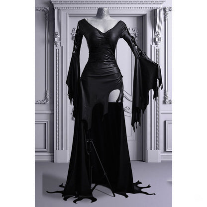 Gothic Dress With Big Sleeves And Hip Dress | Magic Stories