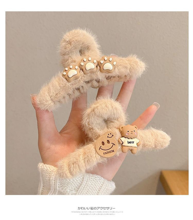 Plush Catch Shark Clip Hair Clip Headdress — side view
