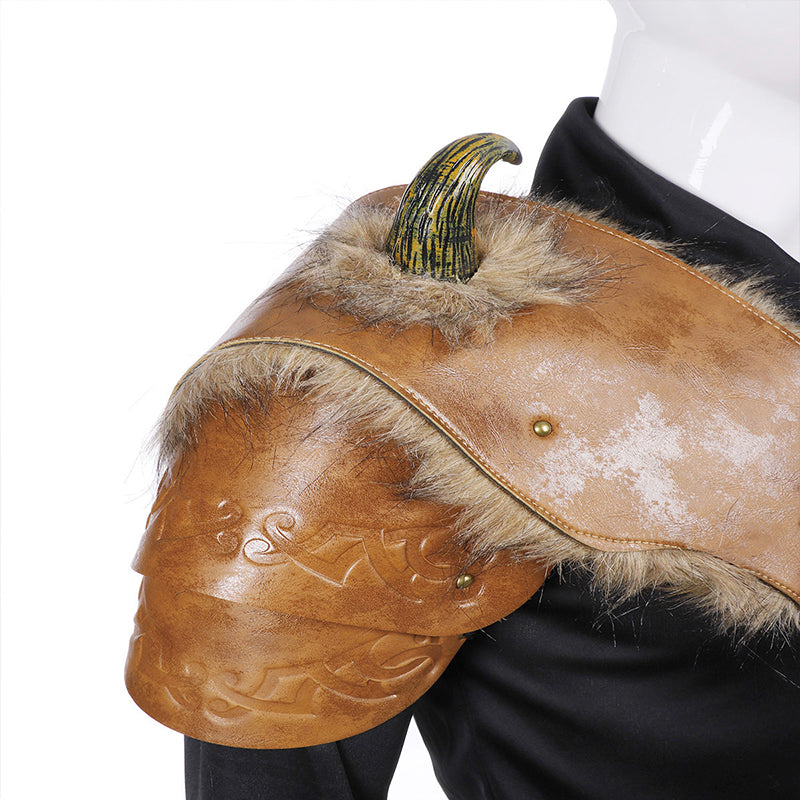 Halloween Cosplay Costume Men's Medieval Viking Armor Shoulder — side view