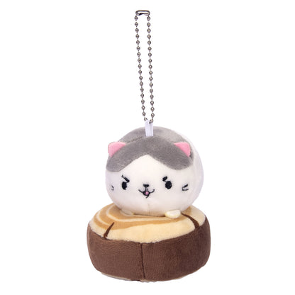 Cartoon Girlish Cat Plush Toy Plush Doll Keychain Pendant — scale reference