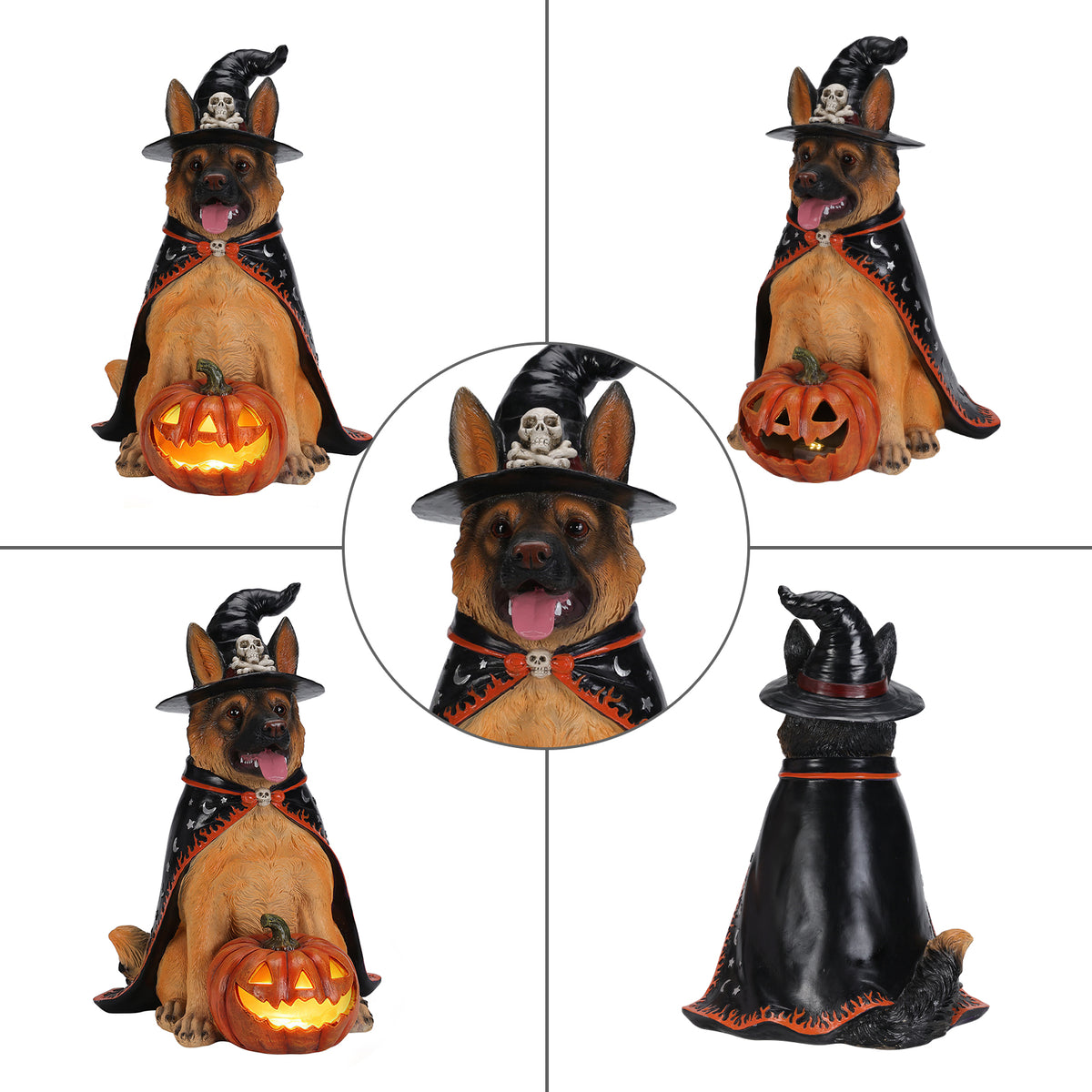 Halloween German Shepherd Dog Statue, Large | Magic Stories