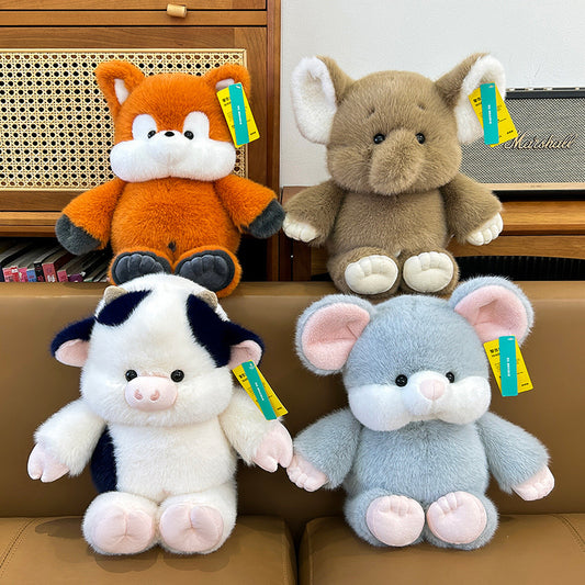 Plush Toy Cute Elephant Doll Fox Cow