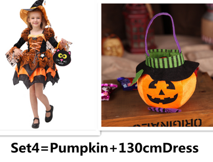Halloween Children Costume Cosplay Witch Princess Dress — in use