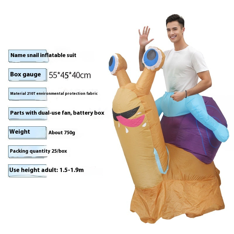 Halloween Dress Up Riding Snail Inflatable | Magic Stories