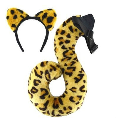 Plush Toy Zoo Children Props Tiger Paw Gloves Hand Warmer Pillow — back view