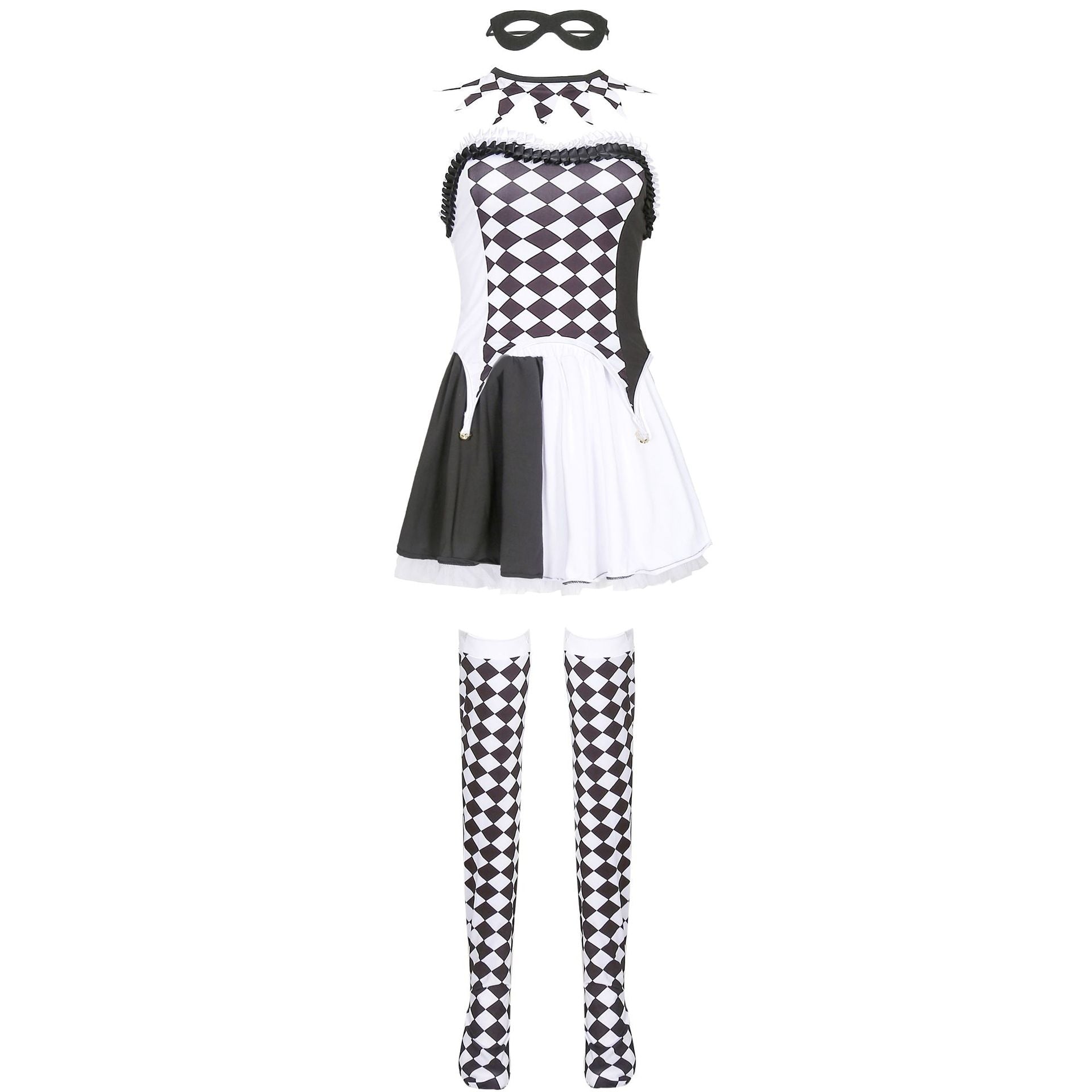Cosplay Costume Ladies Sexy Vampire Clown Costume — back view