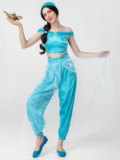 Anime Women's Cosplay Parent-Child Costumes — back view
