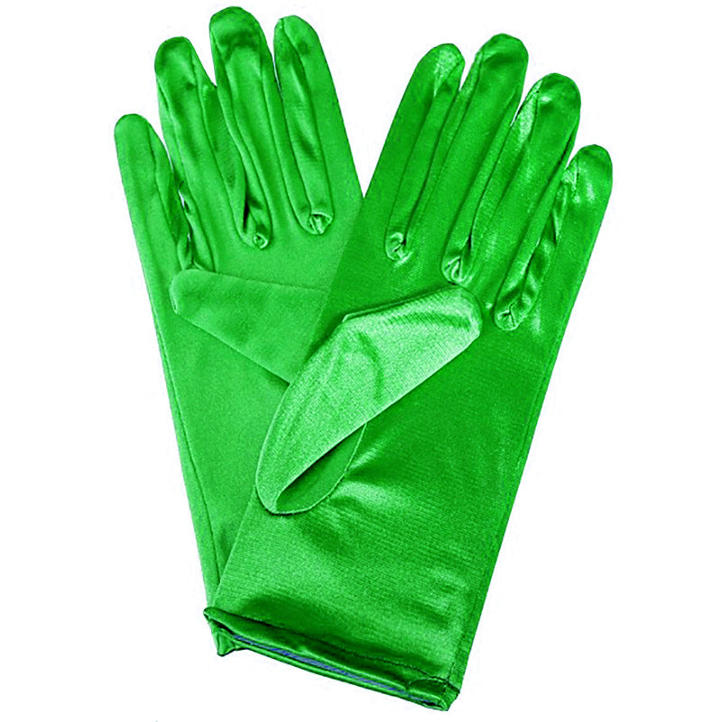 Bridal Wedding Gloves Short Satin Dress | Magic Stories