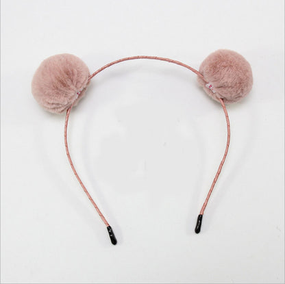 Cute Plush Bells Fox Cat Ears Headband — side view