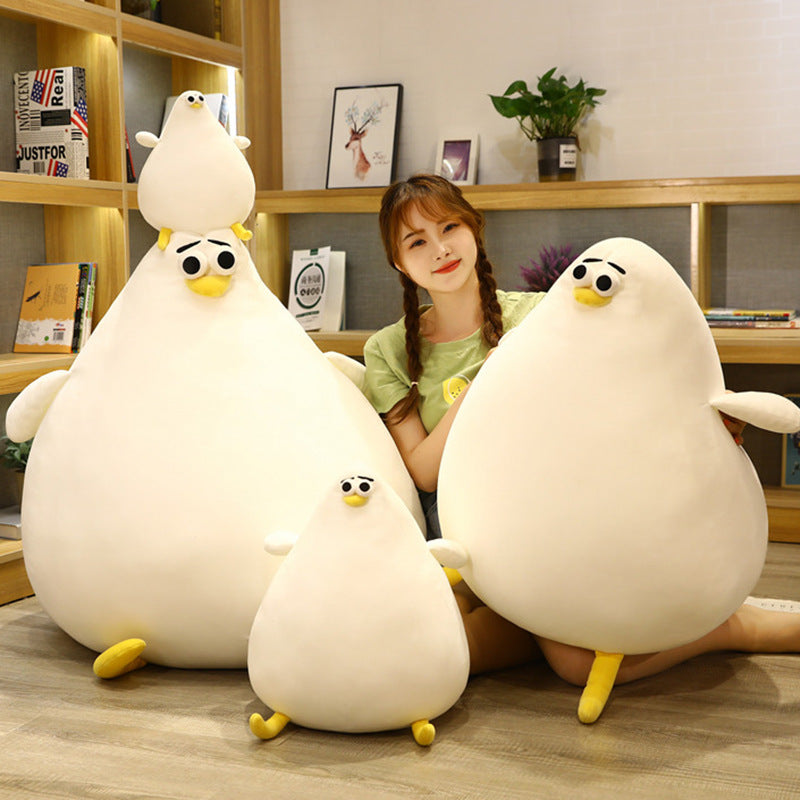 Kawaii Cartoon Chicken Plush Toy — side view