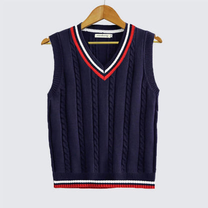 School Uniform Sweater Vest Performance Costume — side view