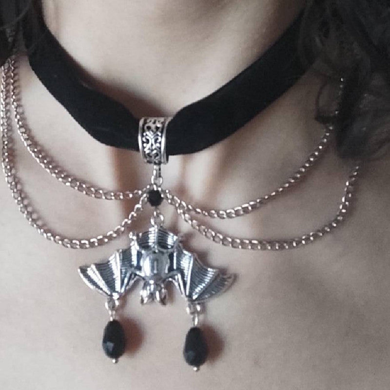 Gothic Long Sword Black Rose Earrings | Magic Stories