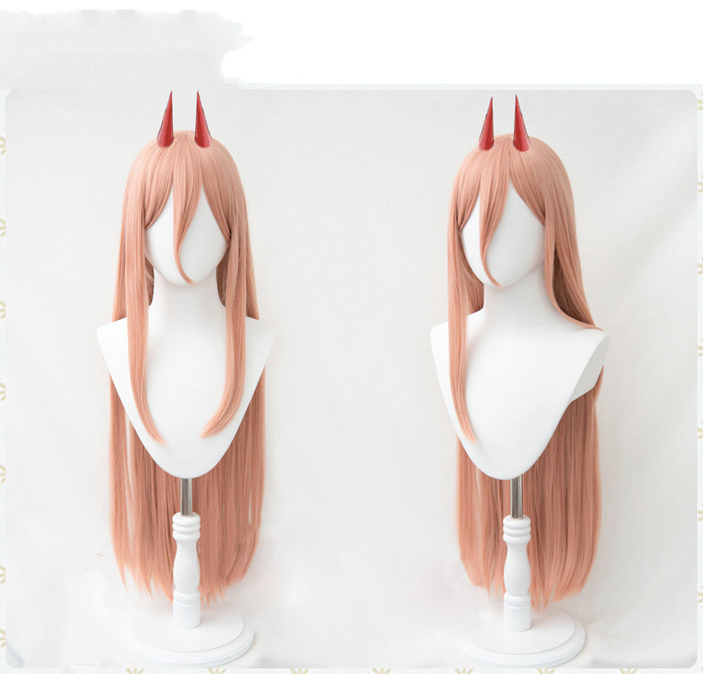 Mixed-Color Cosplay Wig - Smooth, Easy-Care Hair — in use