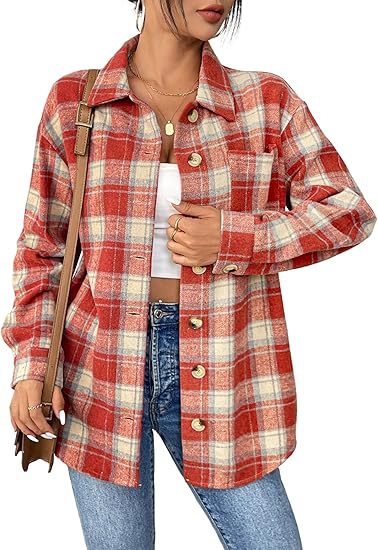 Fashionable Jacket Women's Brushed Woolen Jacket Plaid — packaging
