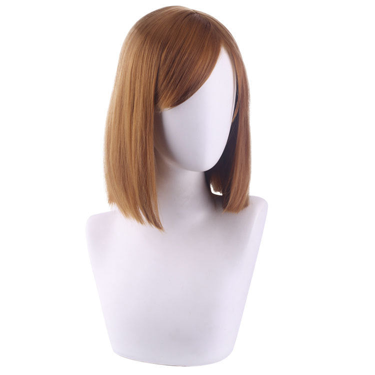 Anime Brown Cosplay Wig — side view