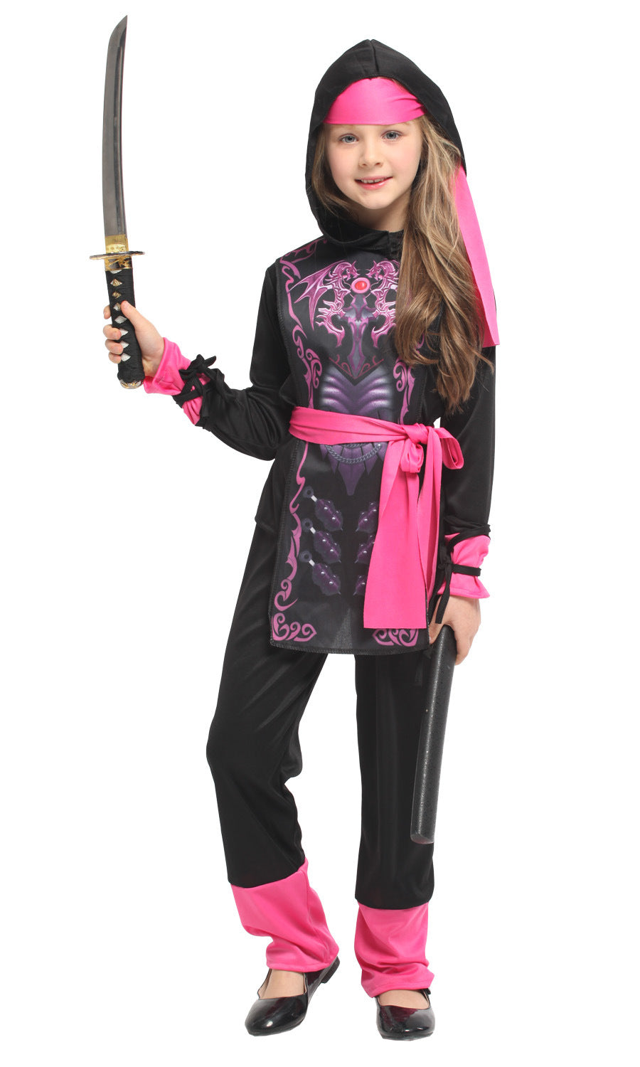 Halloween Cosplay Costume Children's Samurai Costume — back view