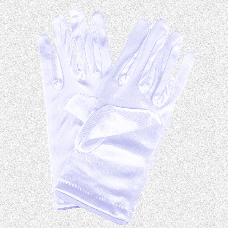 Bridal Wedding Gloves Short Satin Dress | Magic Stories