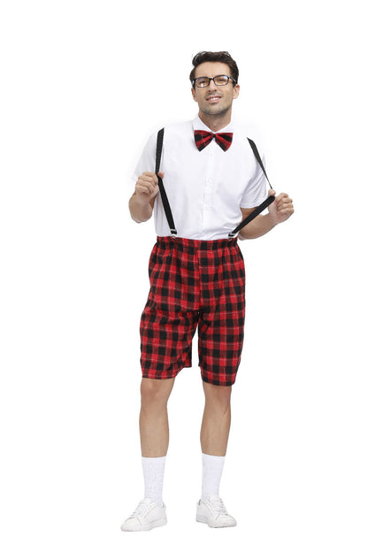 Fashion Halloween School Uniform Plaid Set — detail