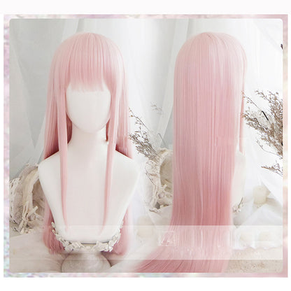 Women's Solid Color Simple Cosplay Wig — side view