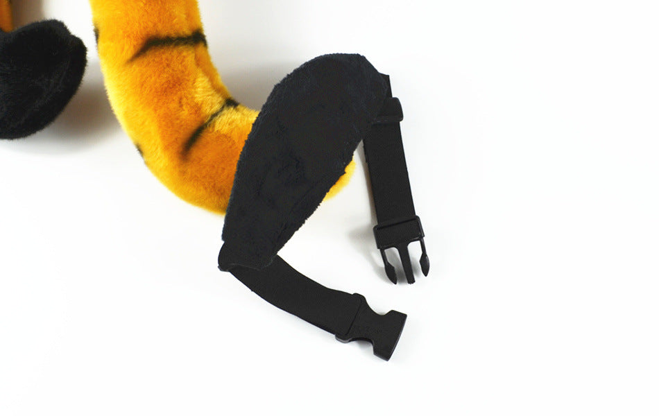 Plush Toy Zoo Children Props Tiger Paw Gloves Hand Warmer Pillow — scale reference