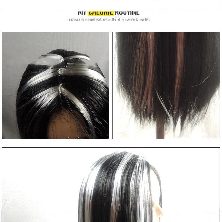 Halloween Wig Sheath Ghost Festival Masquerade Wig — back view