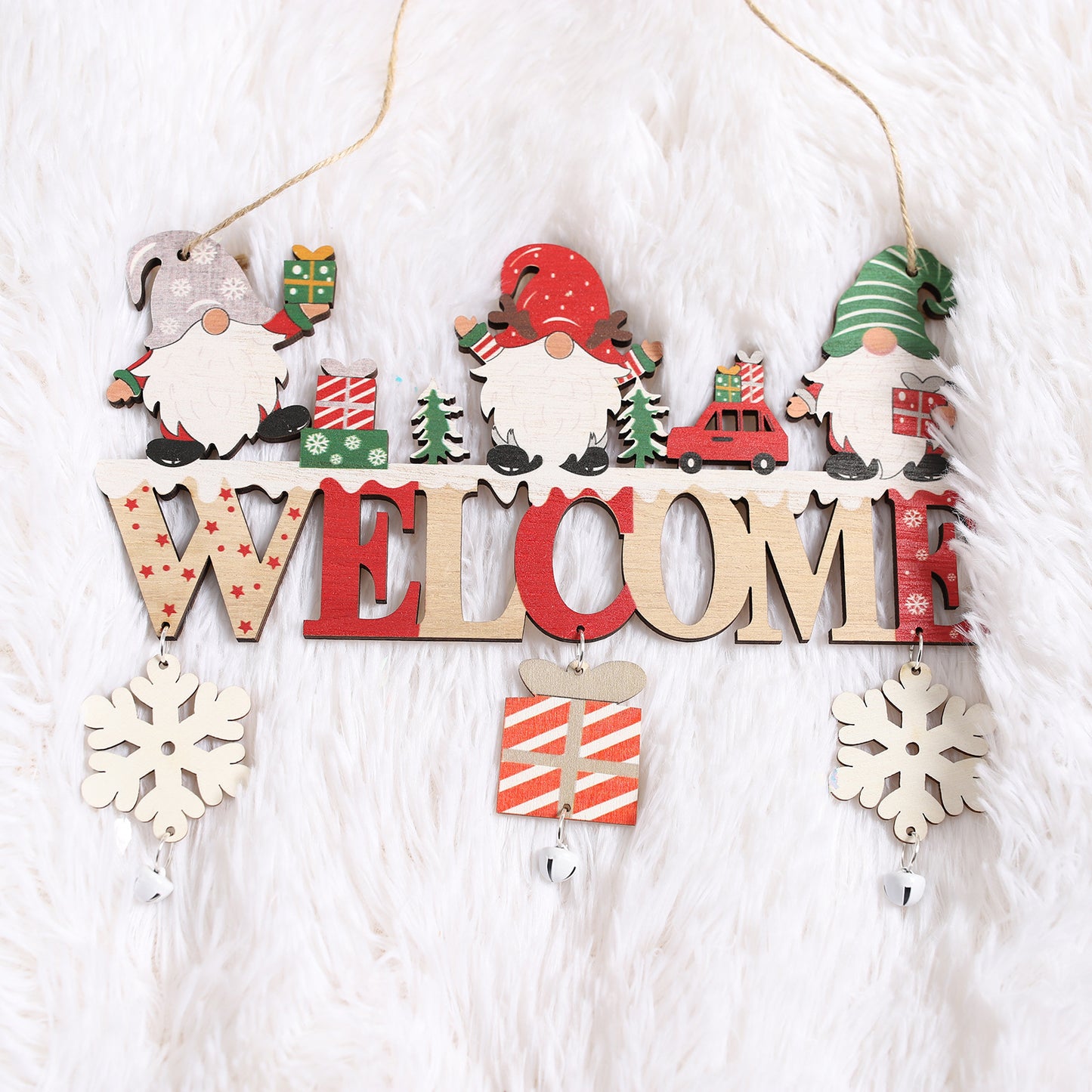 Christmas Wooden Pendant Creative Wooden Ornaments — detail