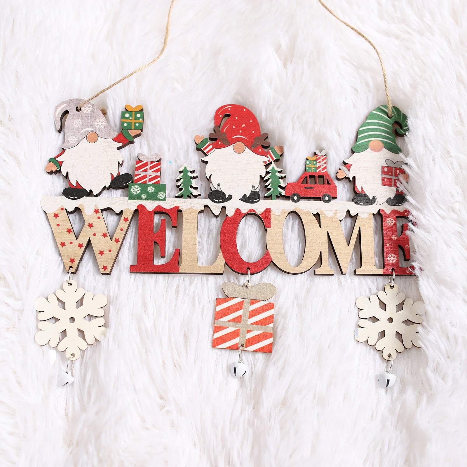 Christmas Wooden Pendant Creative Wooden Ornaments — detail