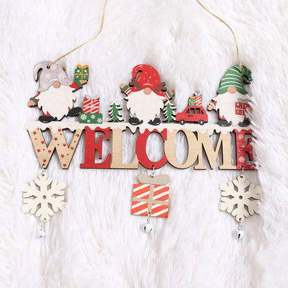 Christmas Wooden Pendant Creative Wooden Ornaments — detail