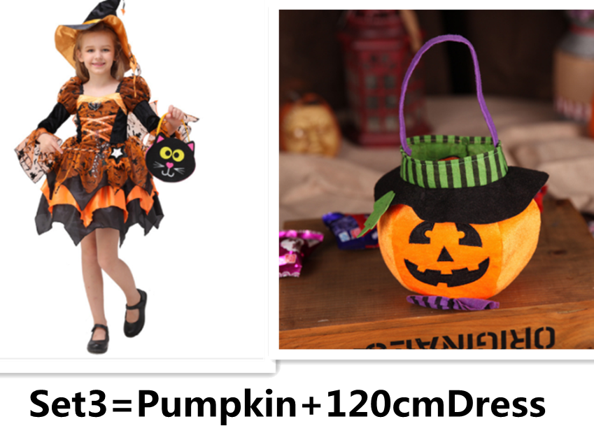 Halloween Children Costume Cosplay Witch Princess Dress — side view