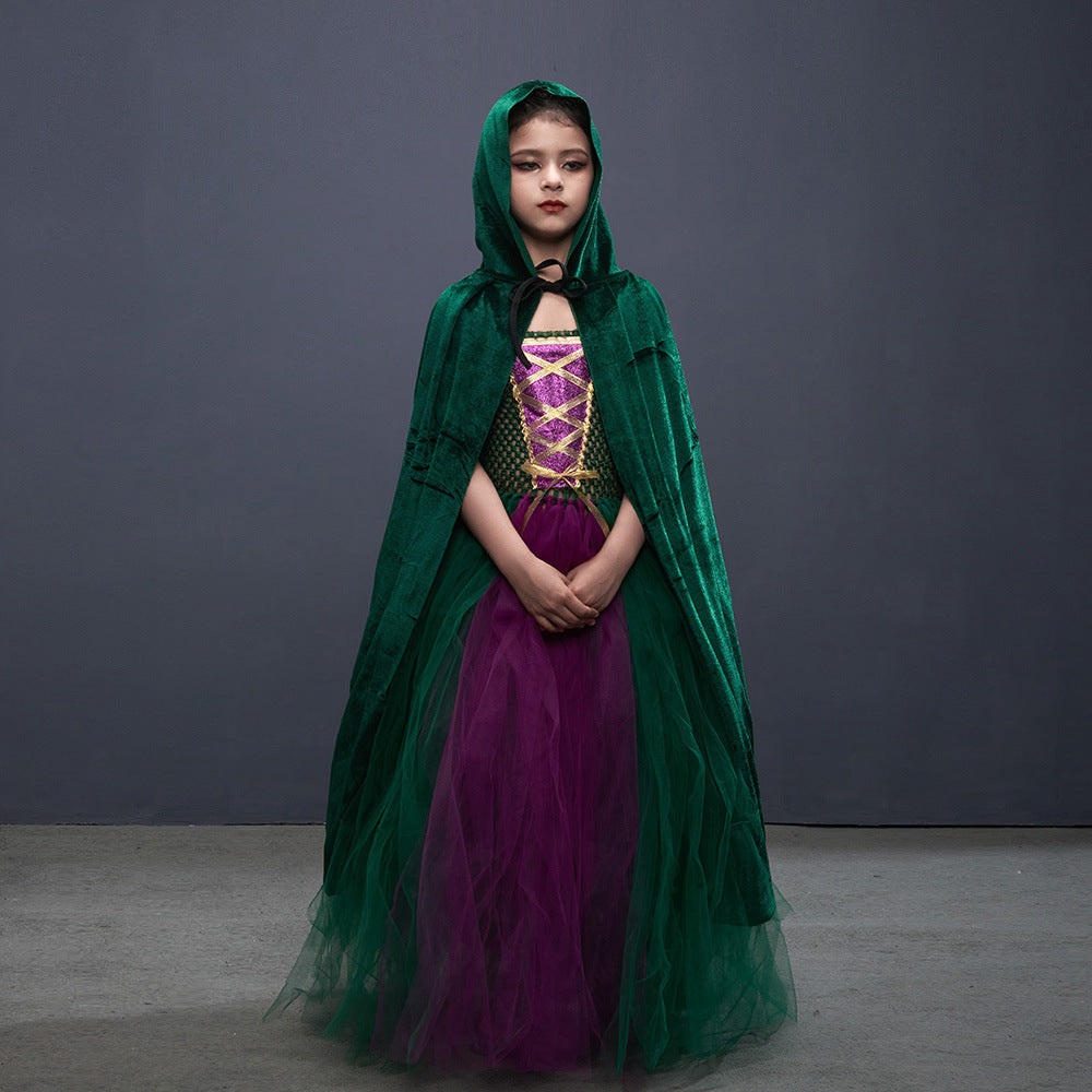 Halloween Costume Witch Children Dress Cloak | Magic Stories
