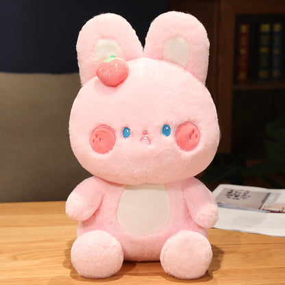 Strawberry Rabbit Plush Toy Doll Sitting | Magic Stories