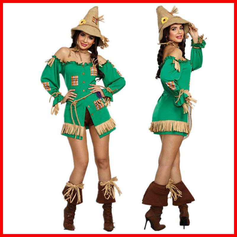 Wizard Of Oz Scarecrow Drama Stage Costume — side view