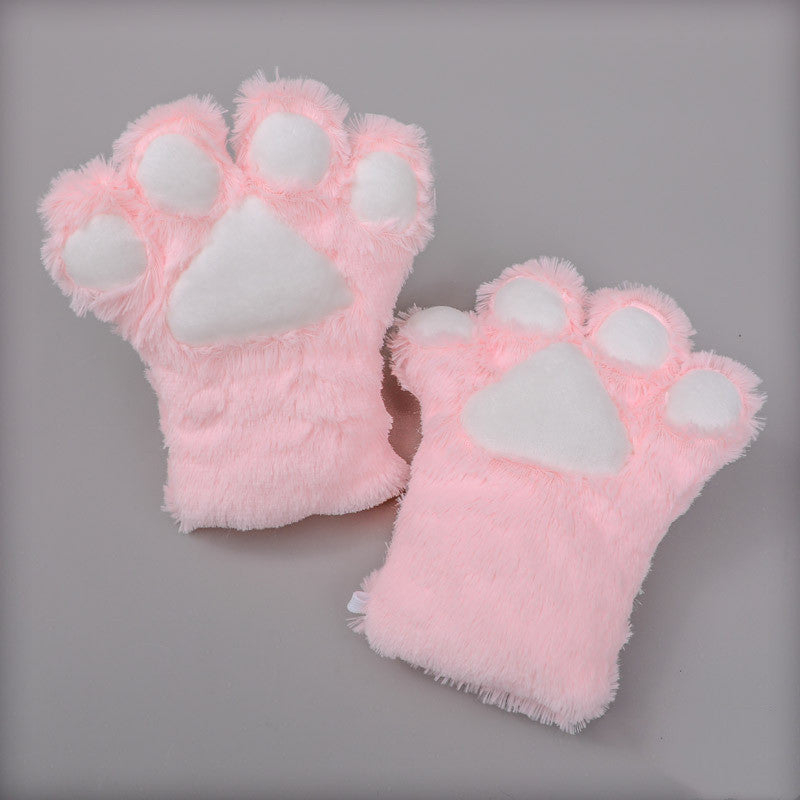Japanese Cute Adorable Plush Cosplay Performance Props Net Red Cat Paw Gloves — packaging