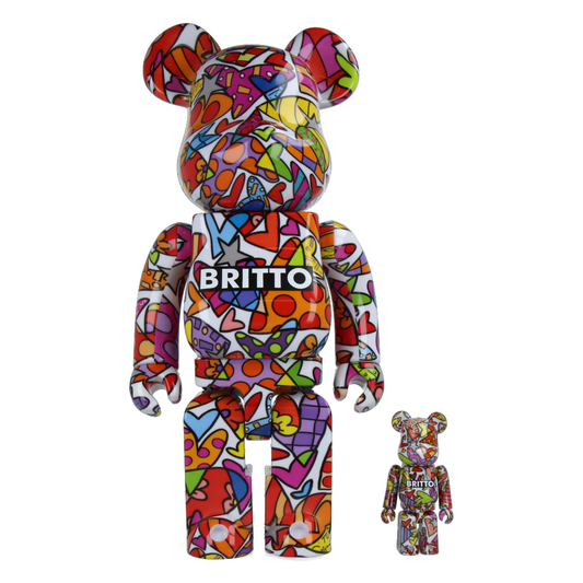 400% + 100% Bearbrick Romero Britto Heart