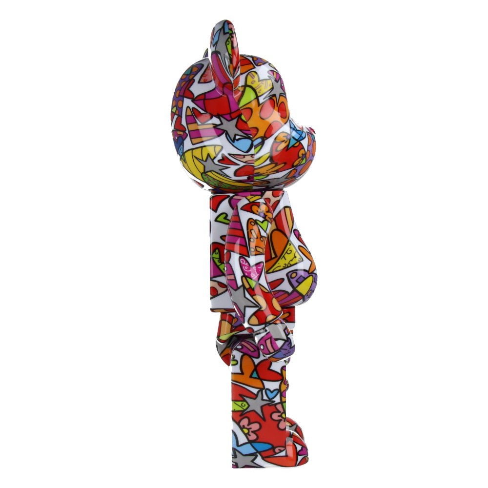 400% + 100% Bearbrick Romero Britto Heart — in use