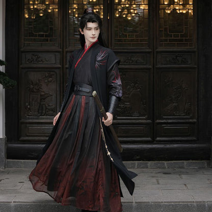 Martial Arts Embroidered Black And Red Costume Cosplay Costume — packaging