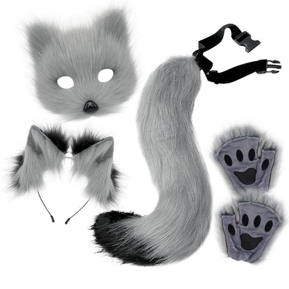 Halloween Plush Fox Mask Set Cosplay | Magic Stories